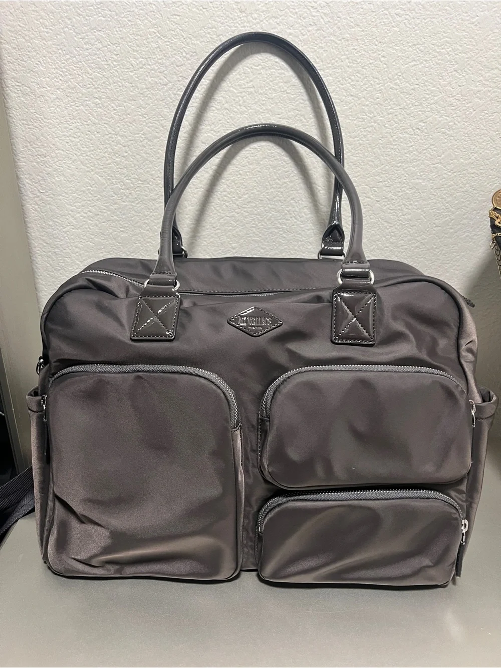 NWT MZ Wallace Large Gramercy Satchel in Magnet Air